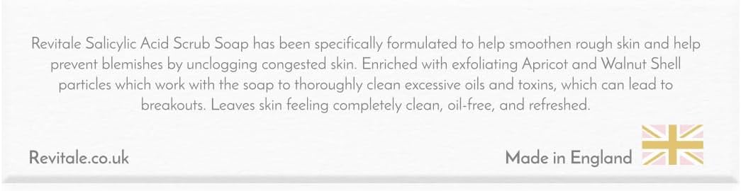 Revitale Salicylic Acid Scrub Soap, Pore Exfoliating, Softening Skin, Anti-Blemish