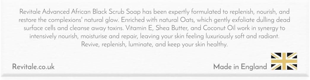 Revitale African Black Scrub Soap - Developed for Dry, Rough and Bumpy Complexions