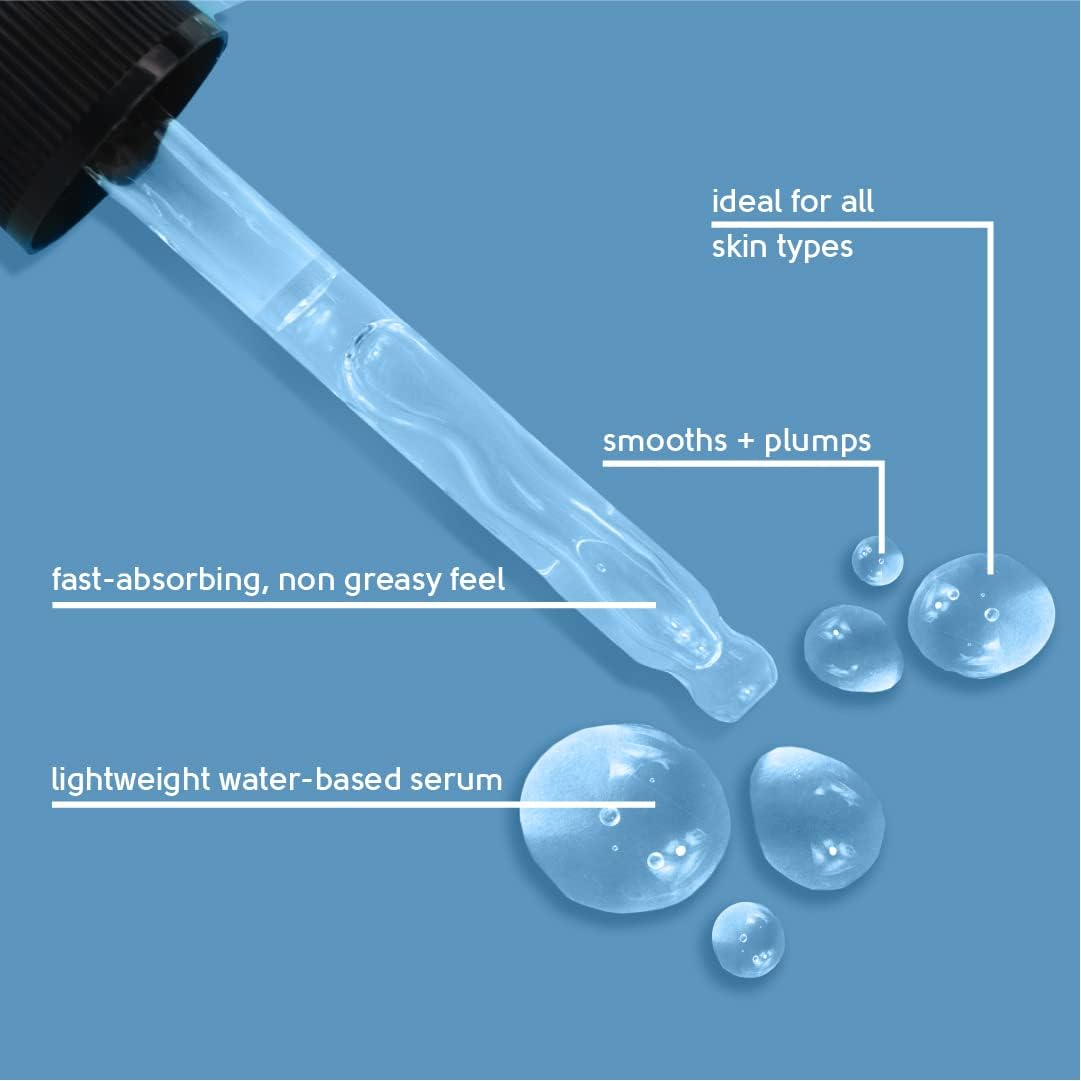 Hyaluronic Facial Serum with Sodium Hyaluronate + Glycerin + Betaine | Smoothens + Plumps + Hydrates