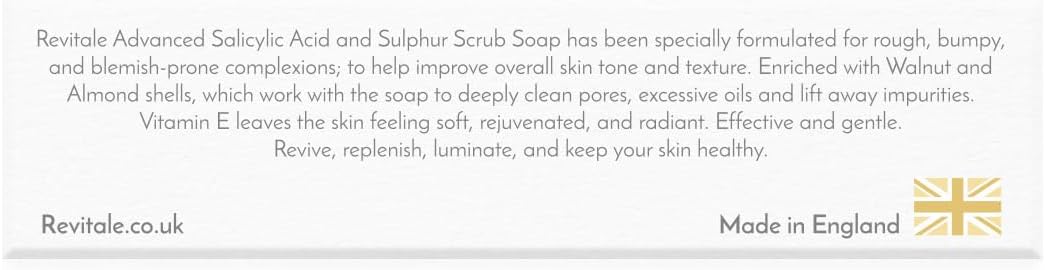 Revitale Advanced Salicylic Acid & Sulphur Scrub Soap