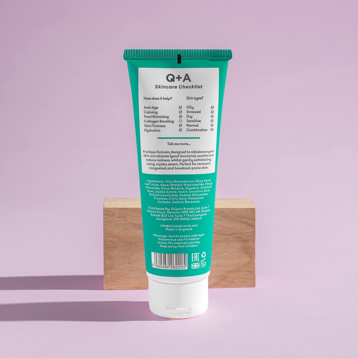 Q+A Niacinamide Gentle Exfoliating Face Cleanser