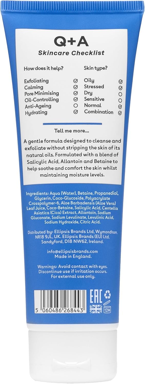 Q+A Niacinamide Gentle Exfoliating Face Cleanser