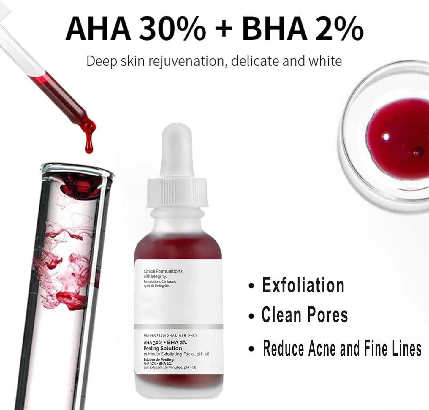 AHA 30% + BHA2% Peeling Solution