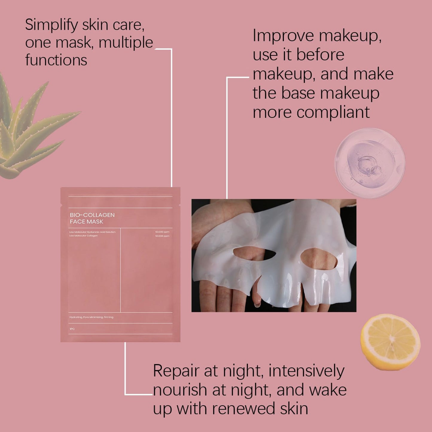 Bio Collagen Mask - 4PCS Bio Collagen Face Mask Set