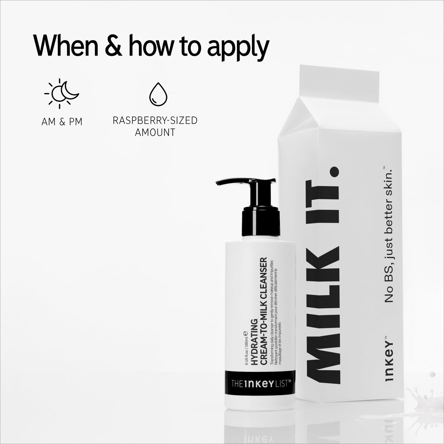 The INKEY List Hydrating Cream-to-Milk Cleanser 180ml,