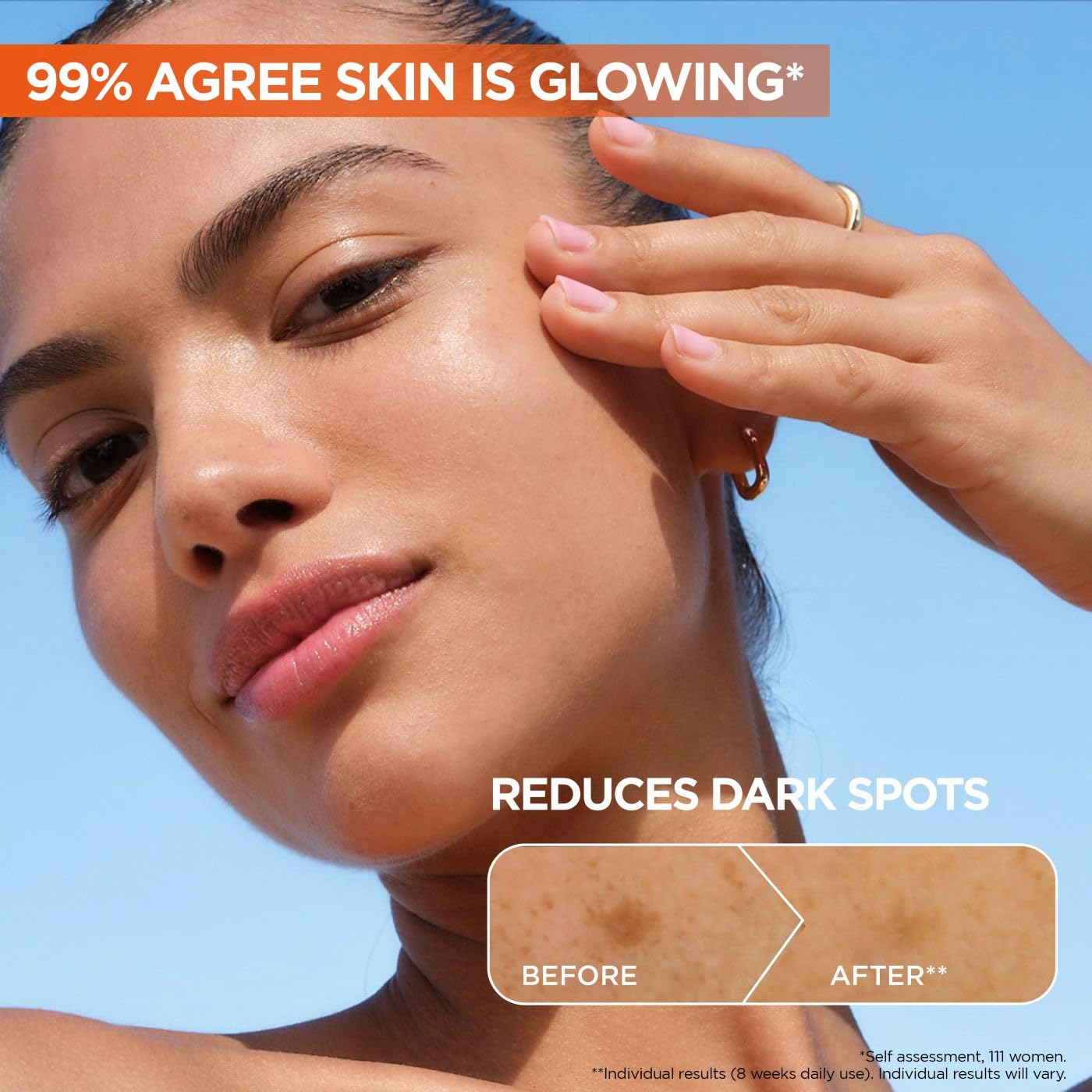 Garnier Vitamin C Brightening Serum for Face, with 4% Vitamin C, Niacinamide & Salicylic Acid