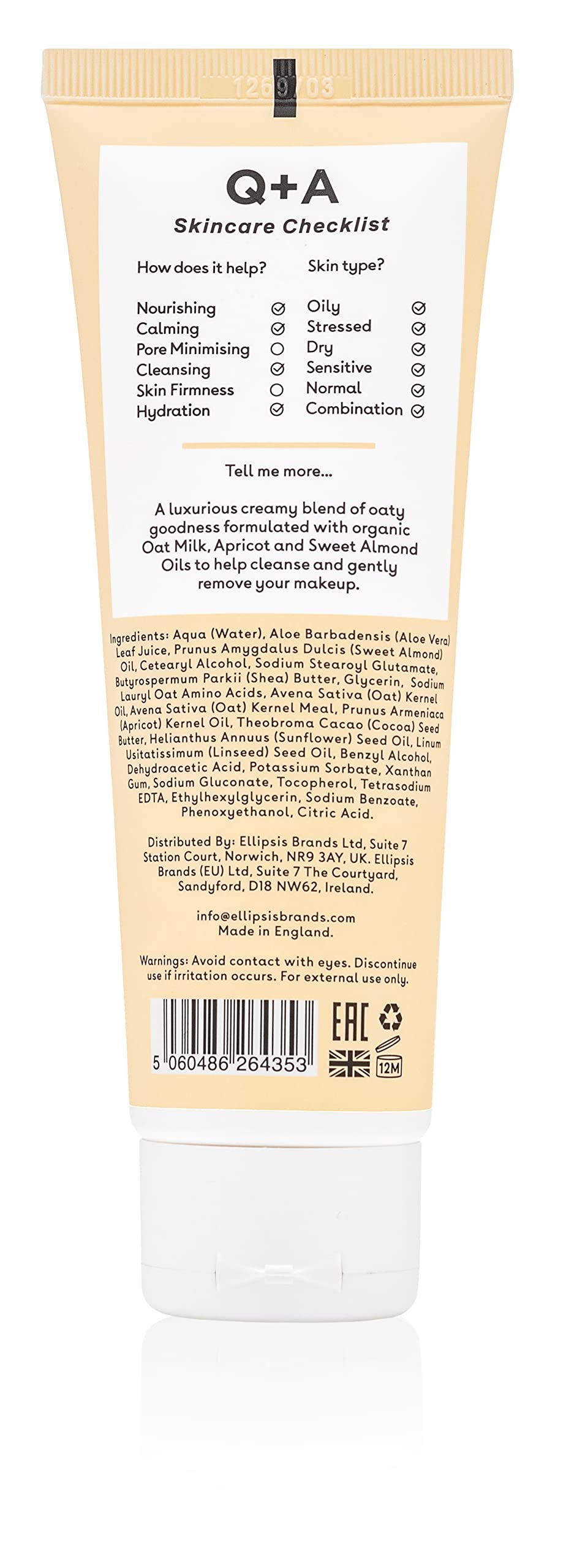 Q+A Niacinamide Gentle Exfoliating Face Cleanser