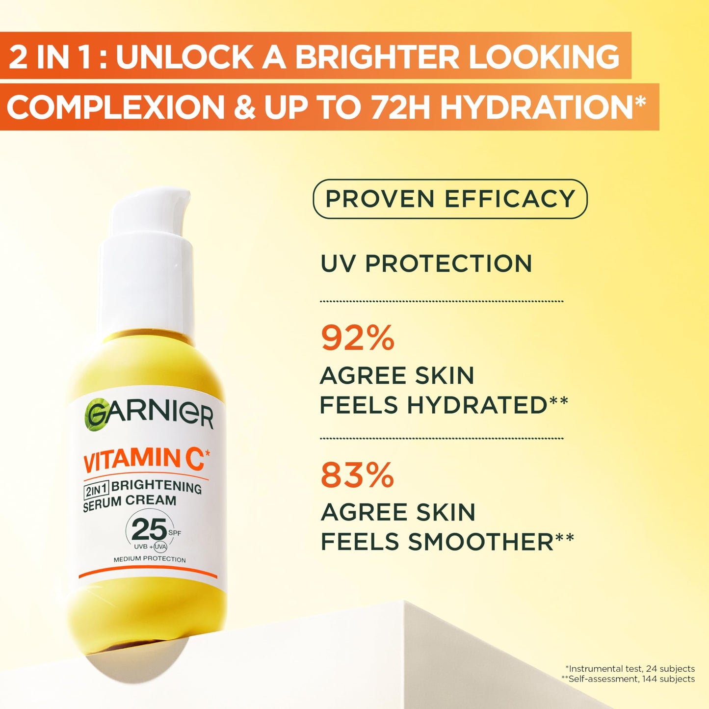 Garnier Vitamin C Brightening Serum for Face, with 4% Vitamin C, Niacinamide & Salicylic Acid