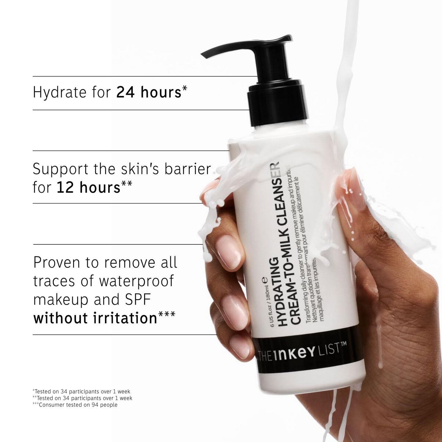 The INKEY List Hydrating Cream-to-Milk Cleanser 180ml,