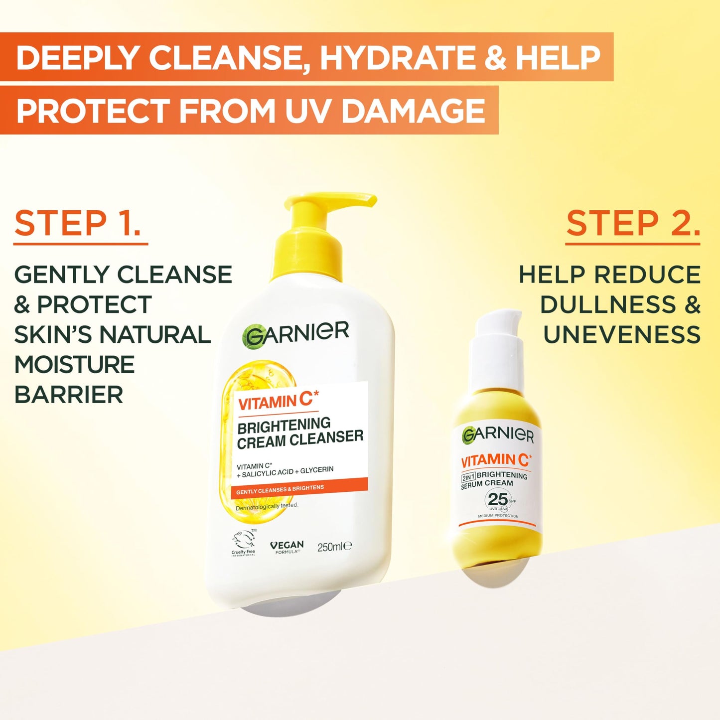 Garnier Vitamin C Brightening Serum for Face, with 4% Vitamin C, Niacinamide & Salicylic Acid