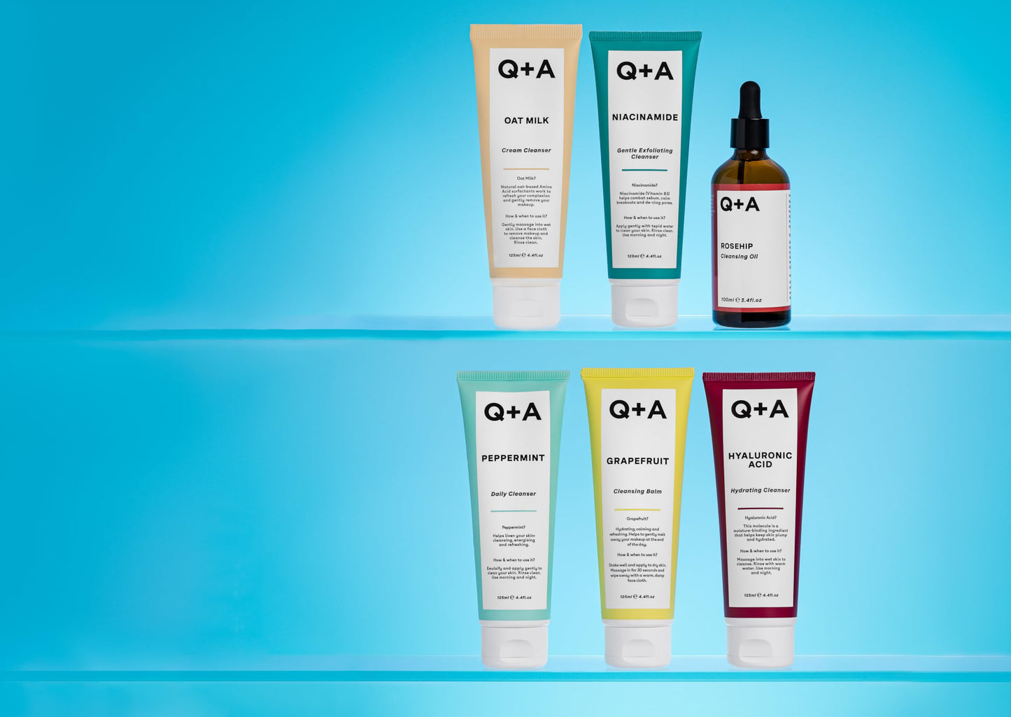 Q+A Niacinamide Gentle Exfoliating Face Cleanser