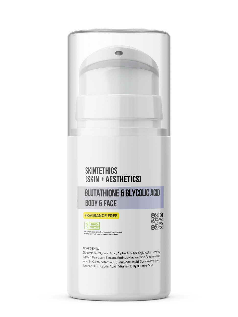 Glutathione & Glycolic Acid Body and Face Cream – Fragrance-Free | Skintethics (Skin + Aesthetics)