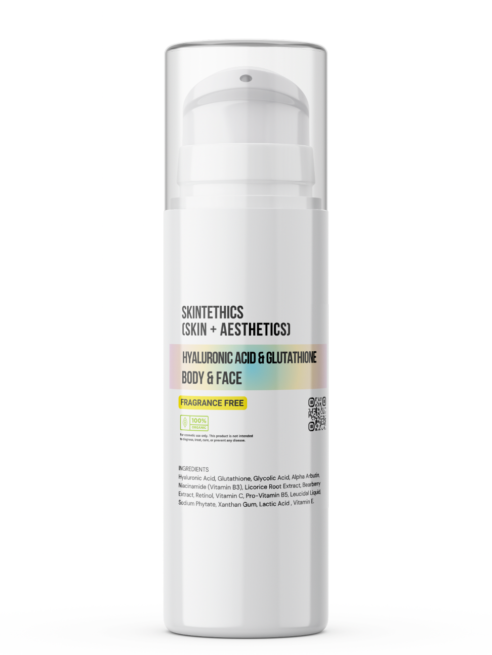Hyaluronic Acid & Glutathione Body and Face Cream – Fragrance-Free | Skintethics (Skin + Aesthetics)