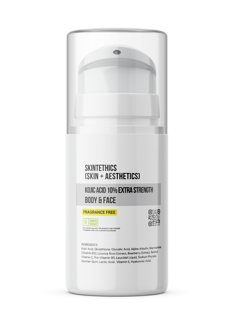Kojic Acid 10% Extra Strength Body and Face Cream – Fragrance-Free | Skintethics (Skin + Aesthetics)