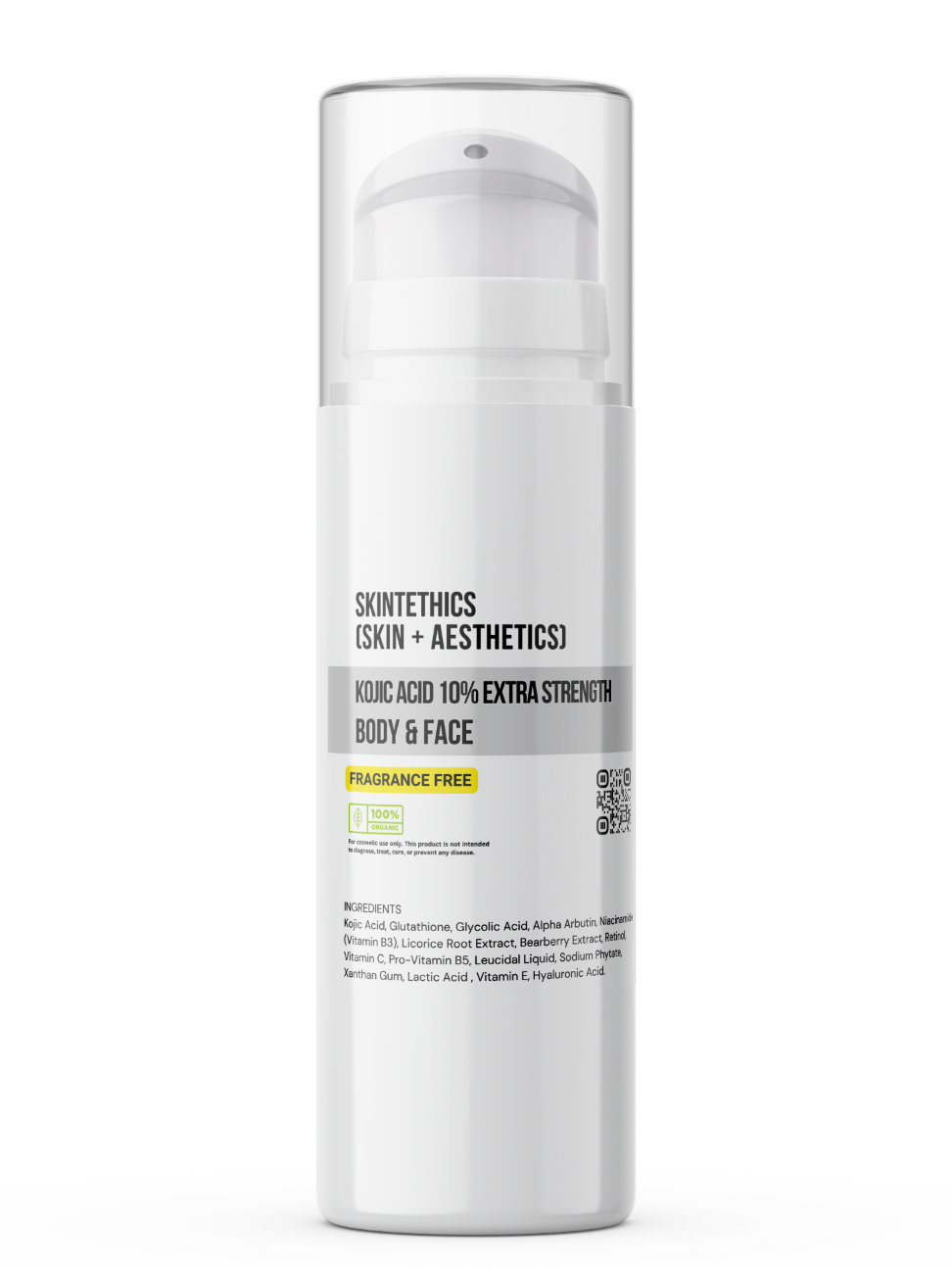 Kojic Acid 10% Extra Strength Body and Face Cream – Fragrance-Free | Skintethics (Skin + Aesthetics)