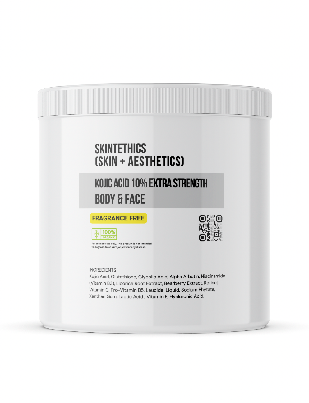 Kojic Acid 10% Extra Strength Body and Face Cream – Fragrance-Free | Skintethics (Skin + Aesthetics)