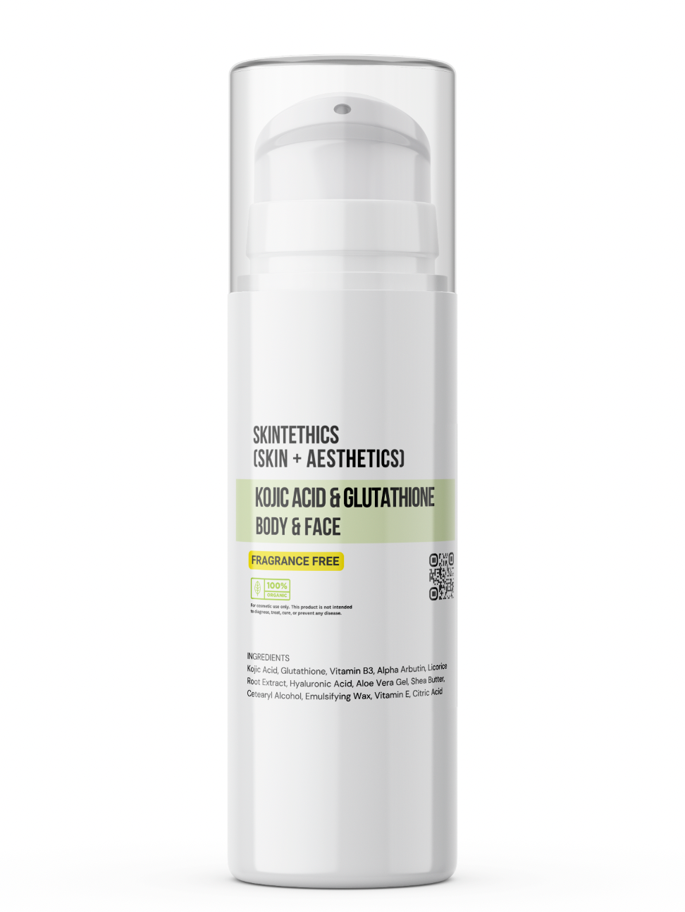 Kojic Acid & Glutathione Body and Face Cream – Fragrance-Free | Skintethics (Skin + Aesthetics)