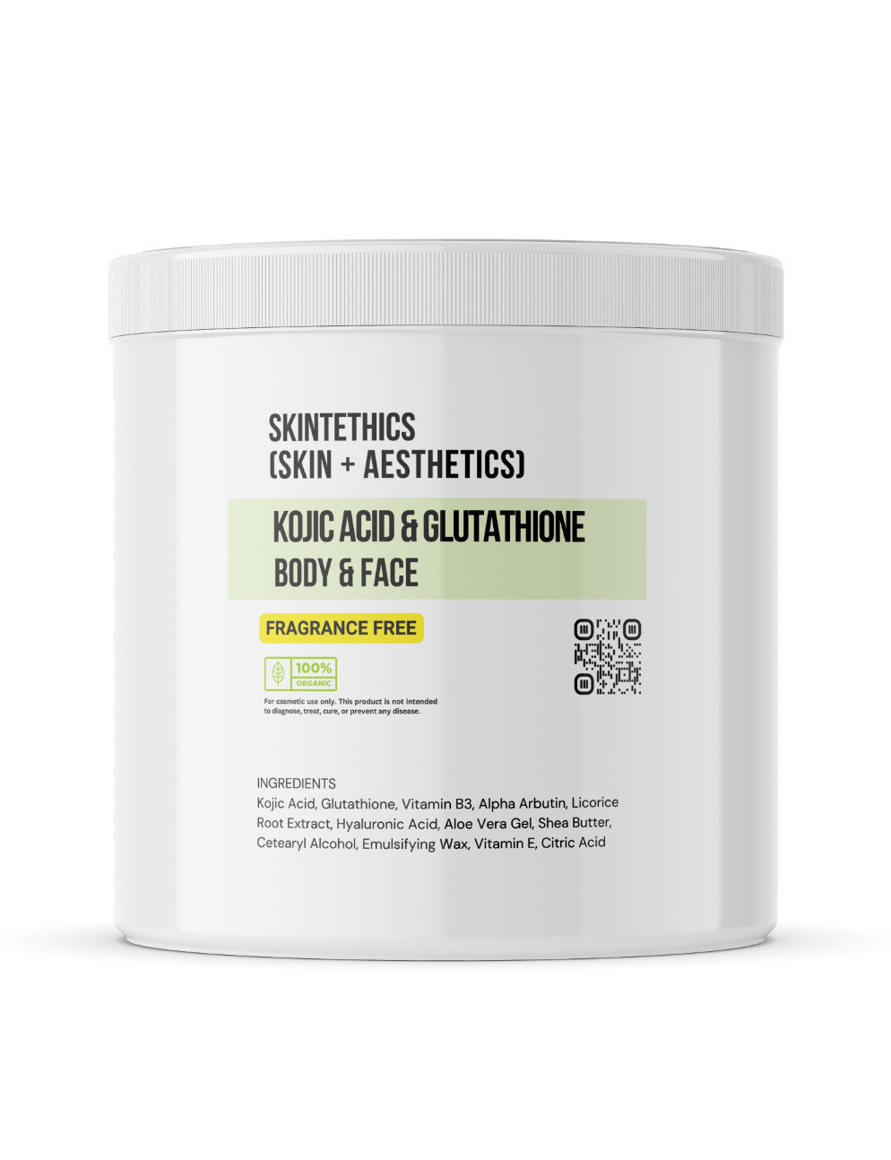 Kojic Acid & Glutathione Body and Face Cream – Fragrance-Free | Skintethics (Skin + Aesthetics)