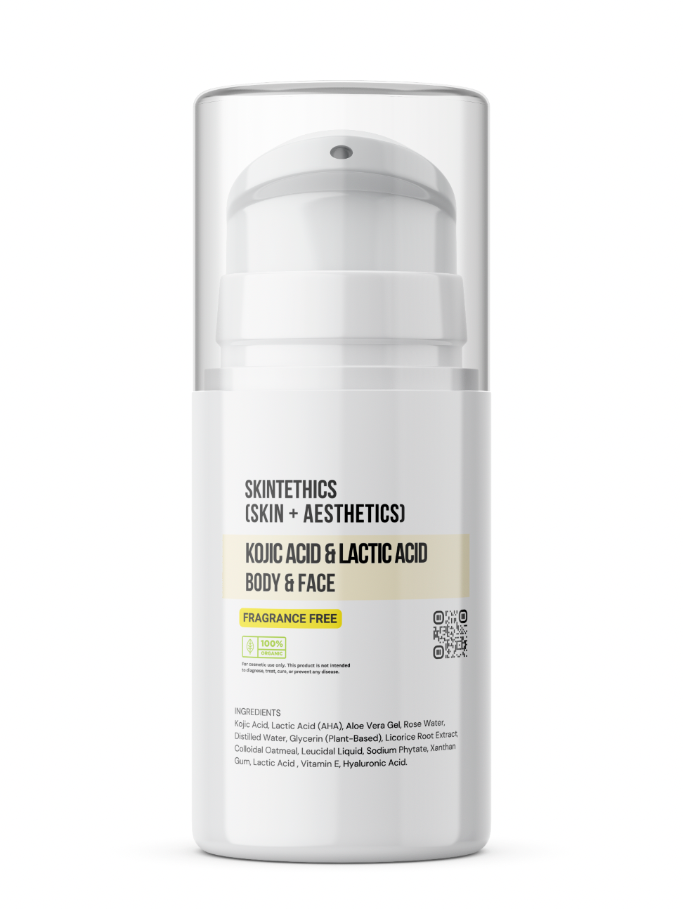 Kojic Acid & Lactic Acid Body and Face Cream – Fragrance-Free | Skintethics (Skin + Aesthetics)