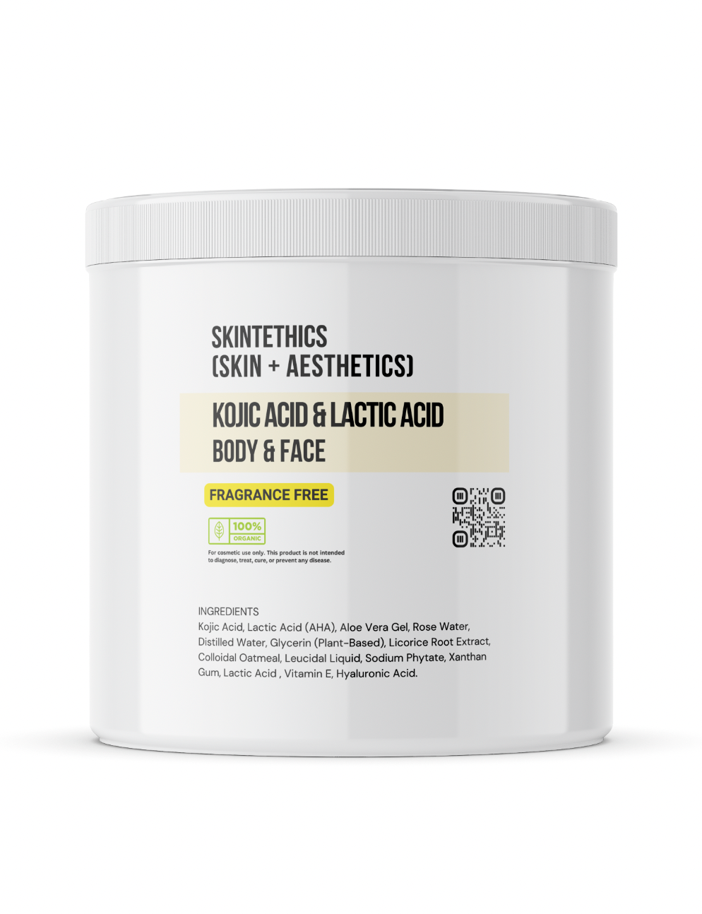 Kojic Acid & Lactic Acid Body and Face Cream – Fragrance-Free | Skintethics (Skin + Aesthetics)