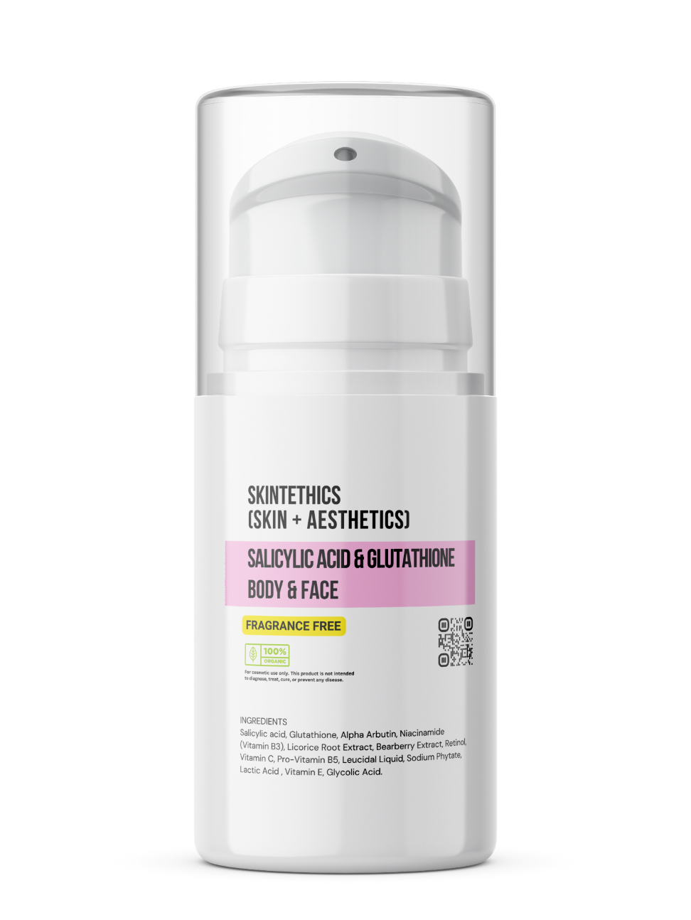 Salicylic Acid & Glutathione Body and Face Cream – Fragrance-Free | Skintethics (Skin + Aesthetics)