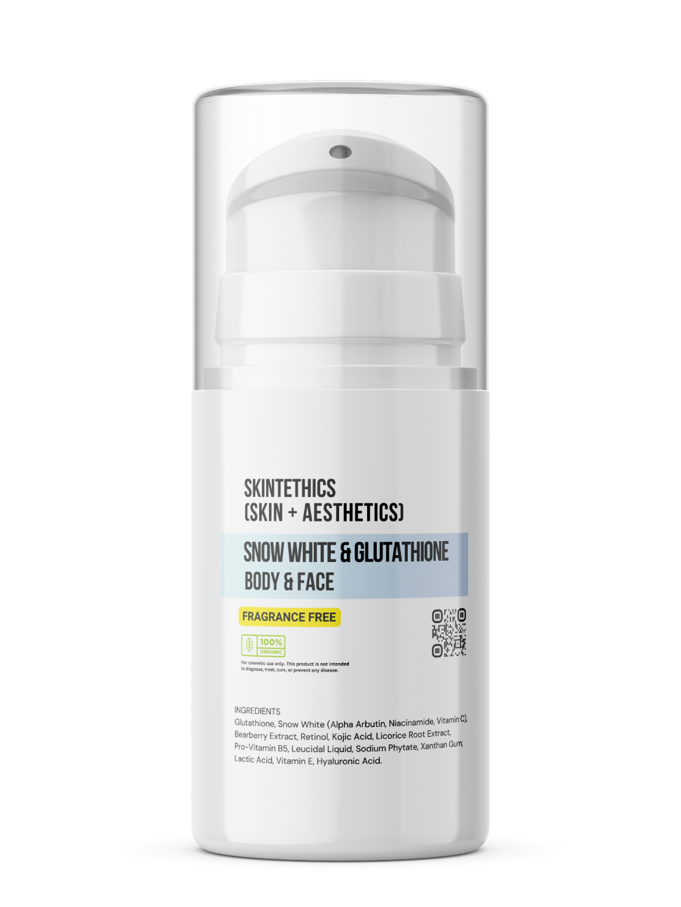 Snow White & Glutathione Body and Face Cream – Fragrance-Free | Skintethics (Skin + Aesthetics)