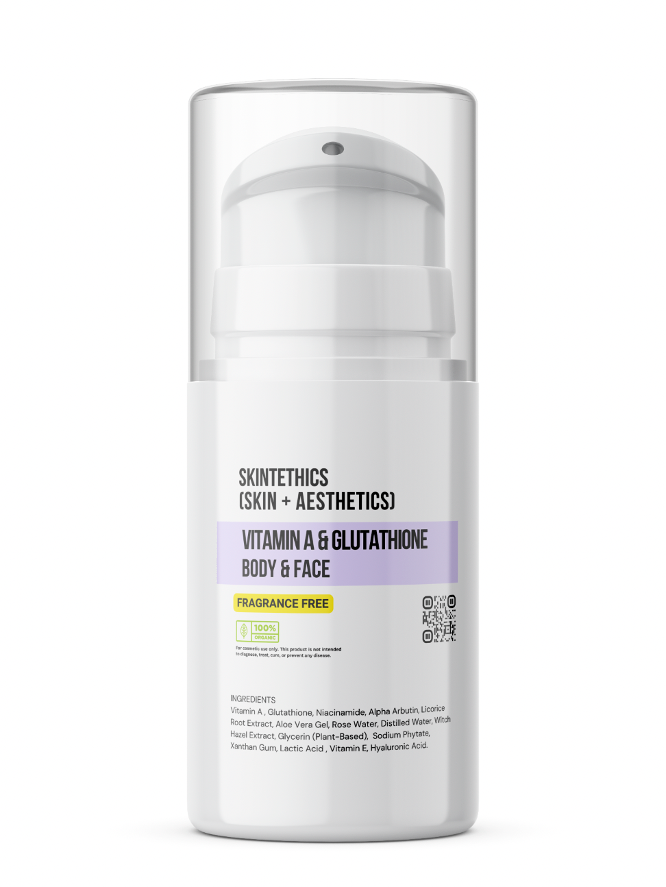 Vitamin A & Glutathione Body and Face Cream – Fragrance-Free | Skintethics (Skin + Aesthetics)