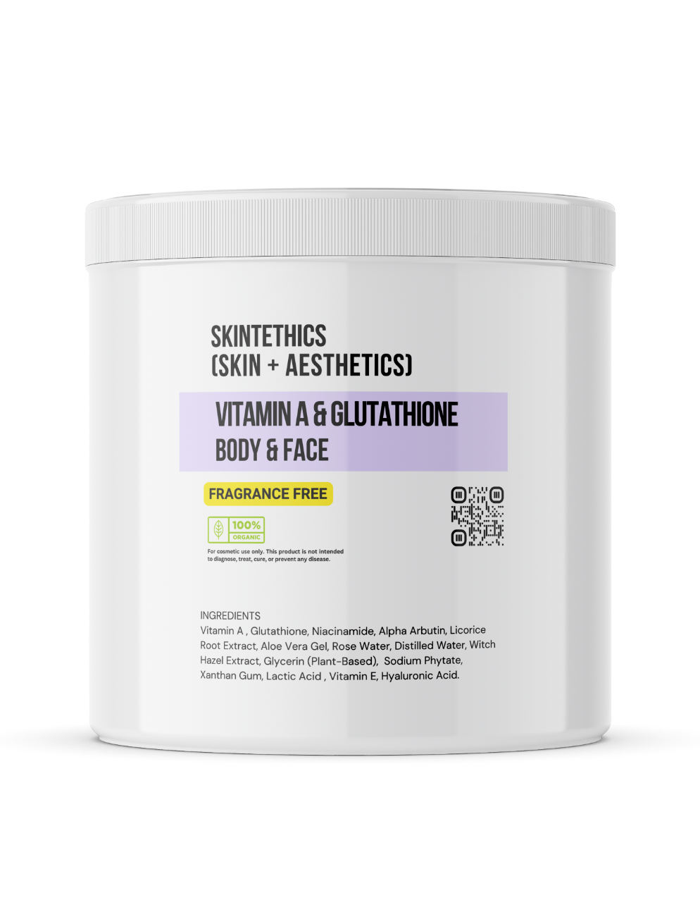 Vitamin A & Glutathione Body and Face Cream – Fragrance-Free | Skintethics (Skin + Aesthetics)