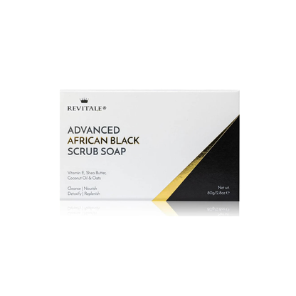 Revitale African Black Scrub Soap - Developed for Dry, Rough and Bumpy Complexions
