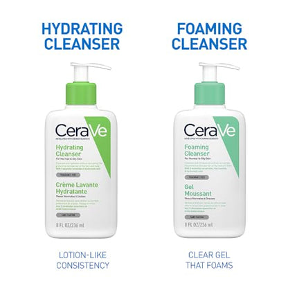 CeraVe Hydrating Cleanser for Normal to Dry Skin with Hyaluronic Acid and 3 Essential Ceramides