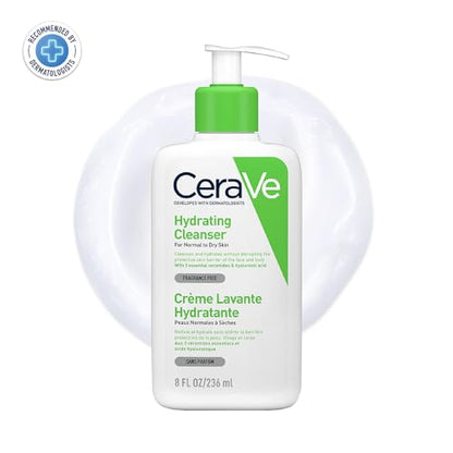 CeraVe Hydrating Cleanser for Normal to Dry Skin with Hyaluronic Acid and 3 Essential Ceramides