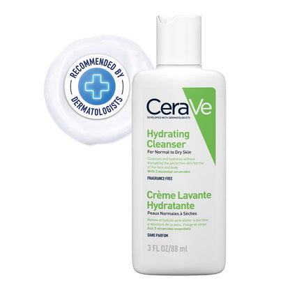 CeraVe Hydrating Cleanser for Normal to Dry Skin with Hyaluronic Acid and 3 Essential Ceramides