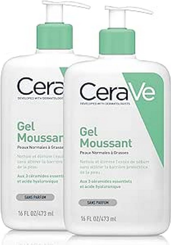 CeraVe Foaming Cleanser for Normal to Oily Skin with Niacinamide and 3 Essential Ceramides