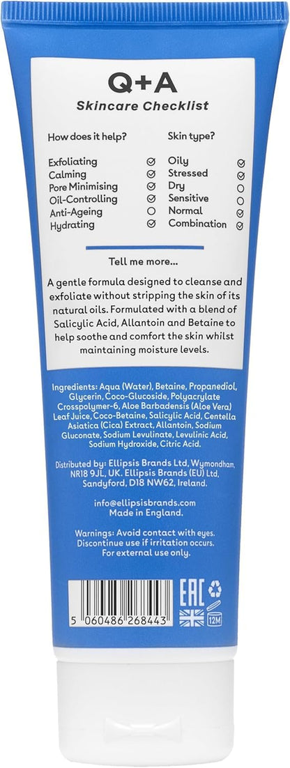 Q+A Niacinamide Gentle Exfoliating Face Cleanser