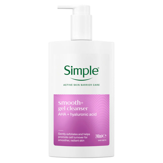 Simple Smooth+ Gel Facial Cleanser AHA + hyaluronic acid