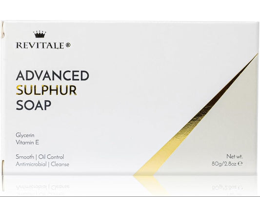 Revitale Advanced Sulphur Soap Treatment 80g - Developed for Blemish- Prone, Rough and Bumpy Skin