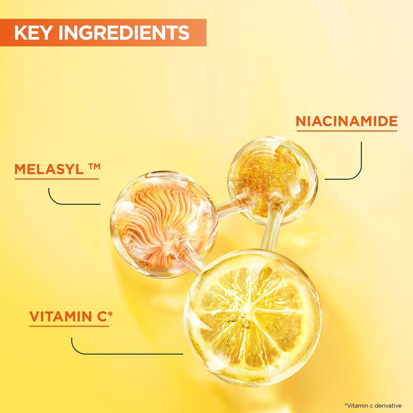 Garnier Vitamin C Brightening Serum for Face, with 4% Vitamin C, Niacinamide & Salicylic Acid