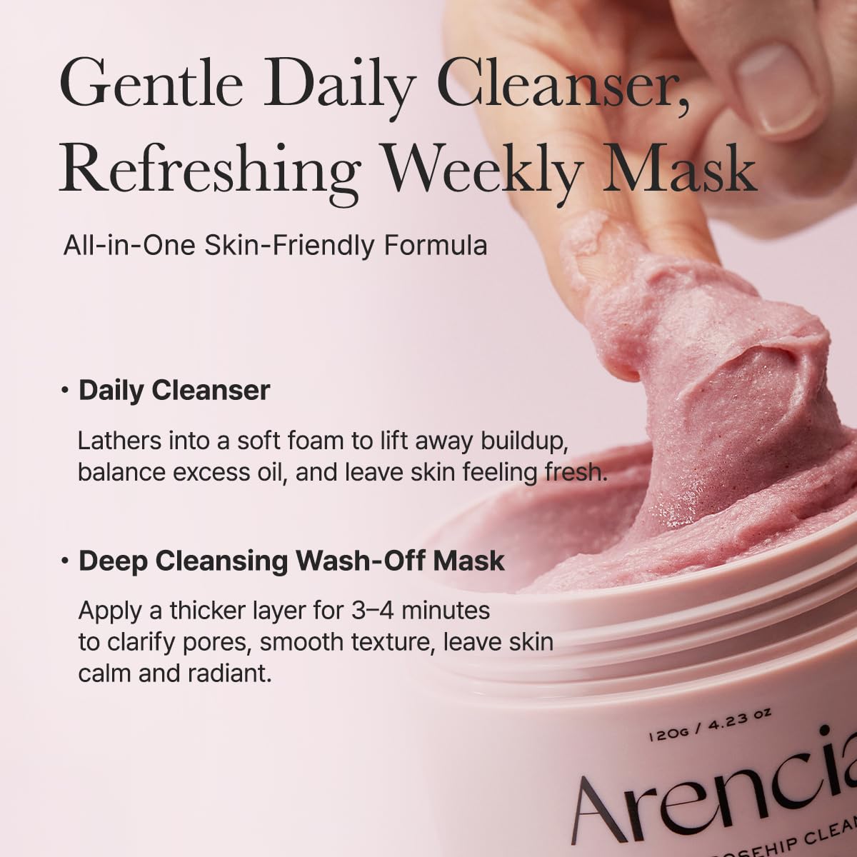 Arencia Korean Rice Mochi Face Cleanser