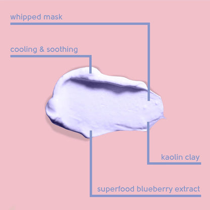Antioxidant Blueberry Kaolin Clay Face Mask | Brightens + Nourishes | Vegan