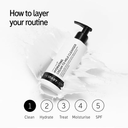 The INKEY List Hydrating Cream-to-Milk Cleanser 180ml,