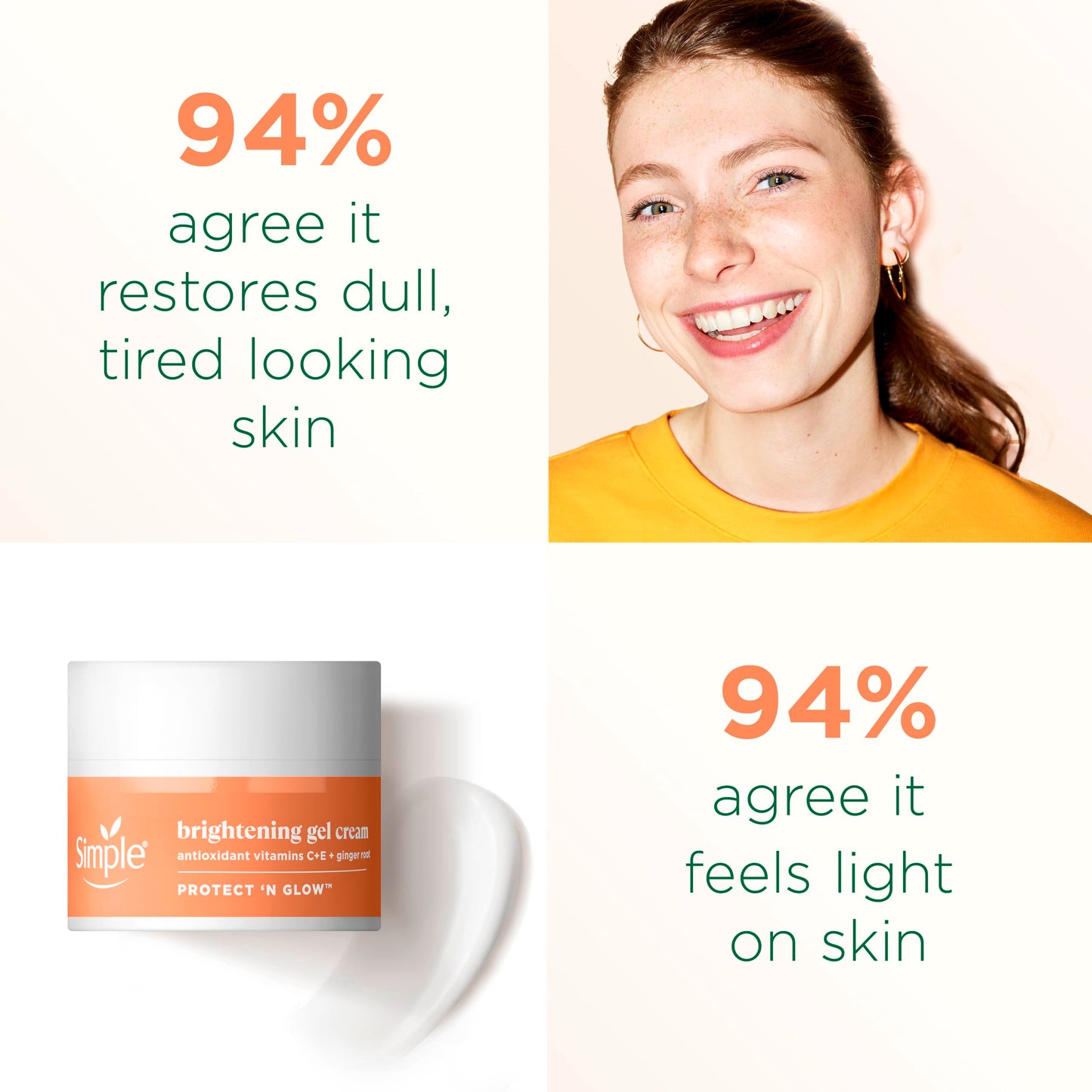 Simple Protect 'N' Glow Brightening Gel Face Cream