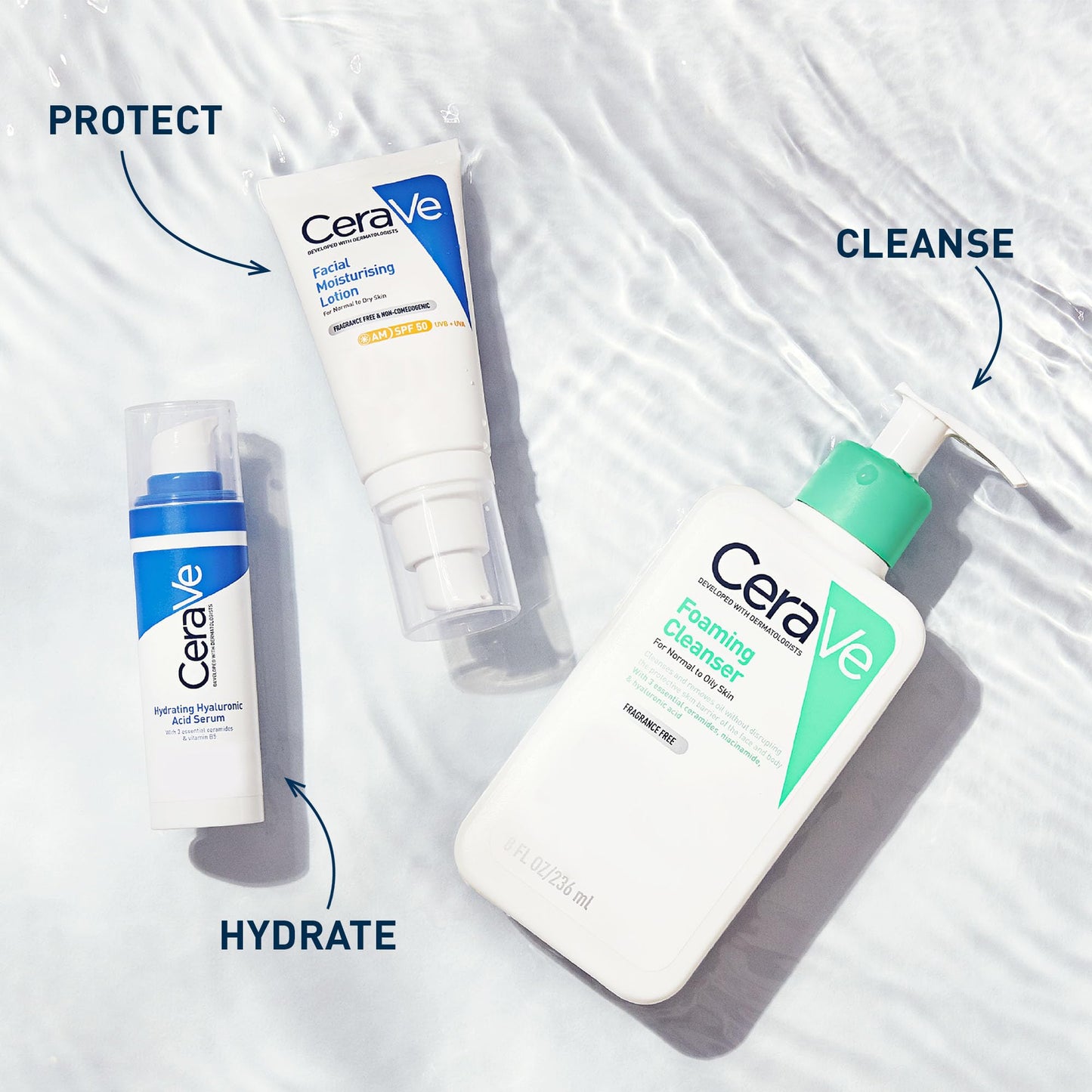 CeraVe Foaming Cleanser for Normal to Oily Skin with Niacinamide and 3 Essential Ceramides