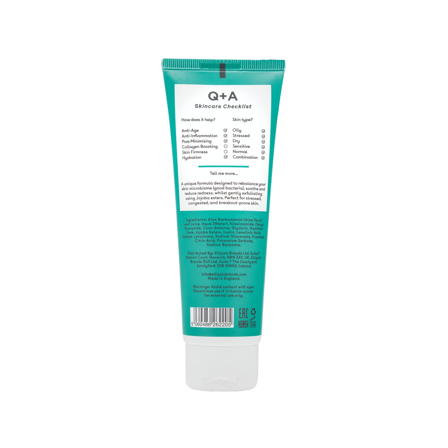 Q+A Niacinamide Gentle Exfoliating Face Cleanser