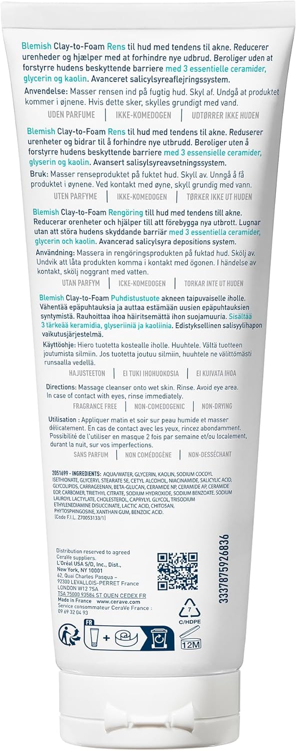 CeraVe Blemish Clay To Foam Cleanser
