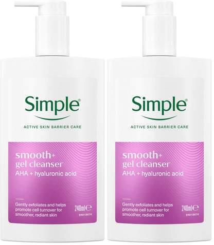 Simple Smooth+ Gel Facial Cleanser AHA + hyaluronic acid
