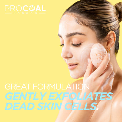 Glycolic Egg Facial Cleansing Soap 100g by Procoal - Glycolic Acid Cleanser For Rejuvenated, Bright and Glowy Complexion, Vegan & Cruelty-free