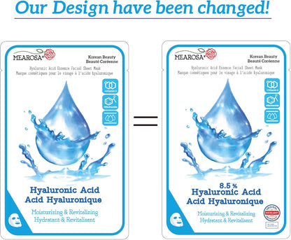 Hyaluronic Acid, Niacinamide, Vitamin E Essence Facial Sheet Masks