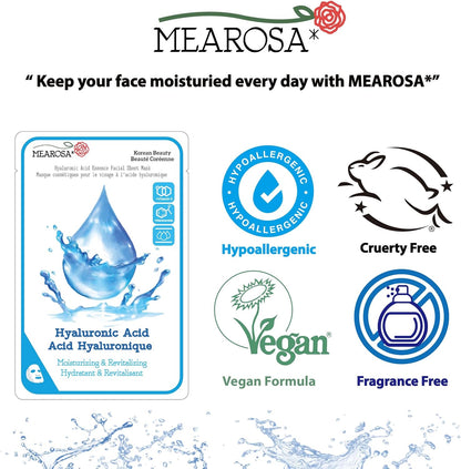 Hyaluronic Acid, Niacinamide, Vitamin E Essence Facial Sheet Masks
