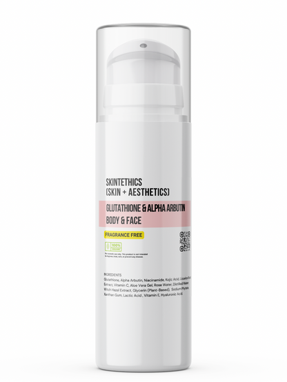 Glutathione & Alpha Arbutin Body and Face Cream – Fragrance-Free | Skintethics (Skin + Aesthetics)