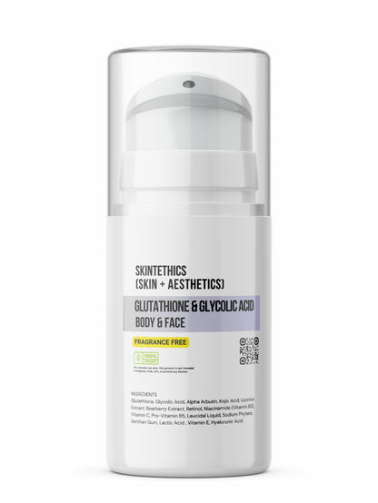 Glutathione & Glycolic Acid Body and Face Cream – Fragrance-Free | Skintethics (Skin + Aesthetics)